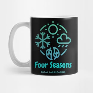 Four Seasons Total Landscaping Black T-Shirt Mug